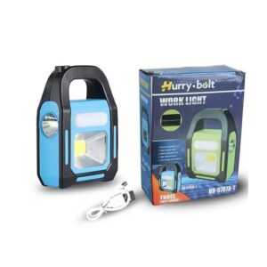 Lanterna Solara Reincarcabila LED COB | Incarcare Solar + USB | Rezistenta la Apa | Proiector + Iluminare Laterala | Camping Pescuit Urgente | Baterie Litiu