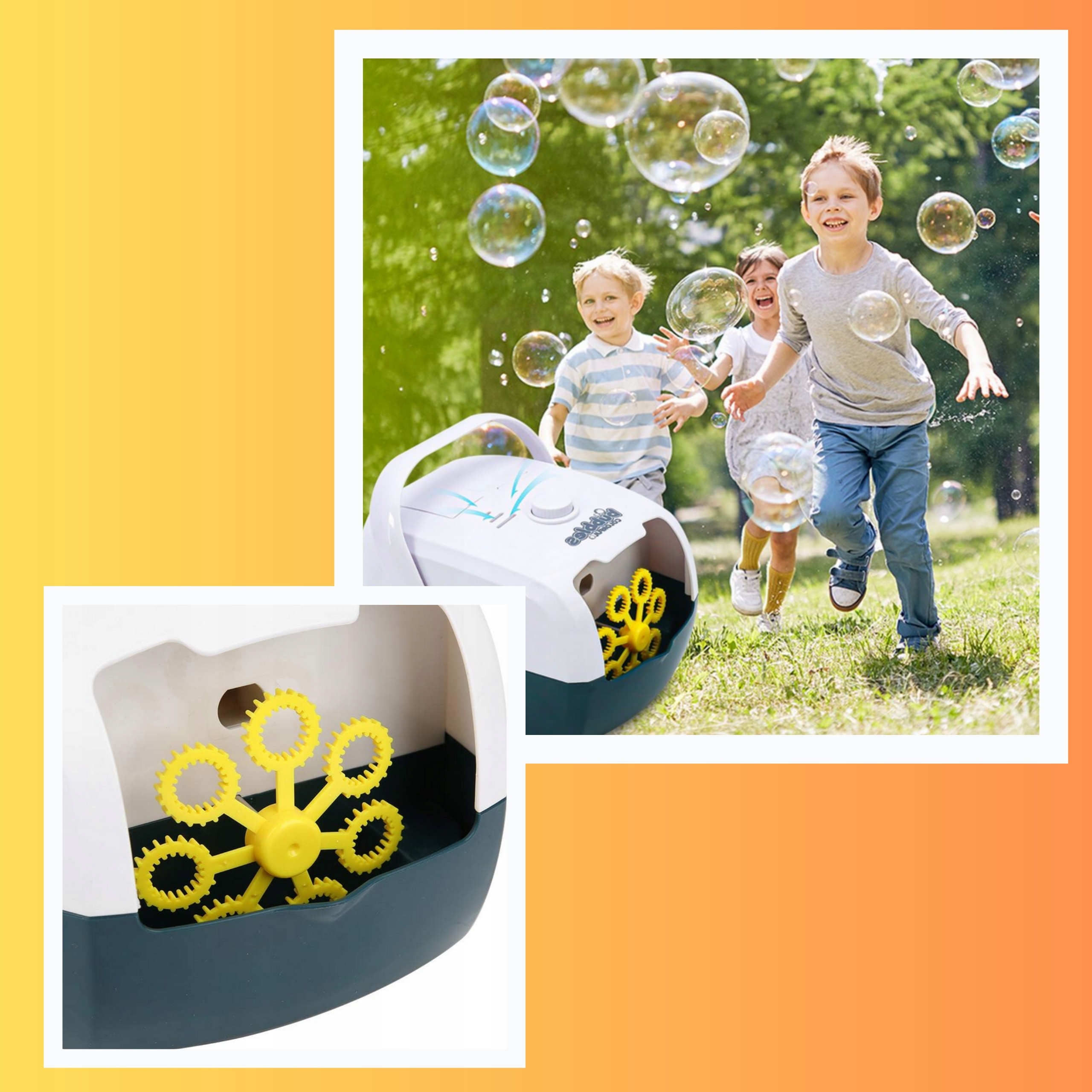 Masina automata de baloane cu lichid inclus – Portabila, distractie instant, mii de bule pentru copii si petreceri - imagine 4