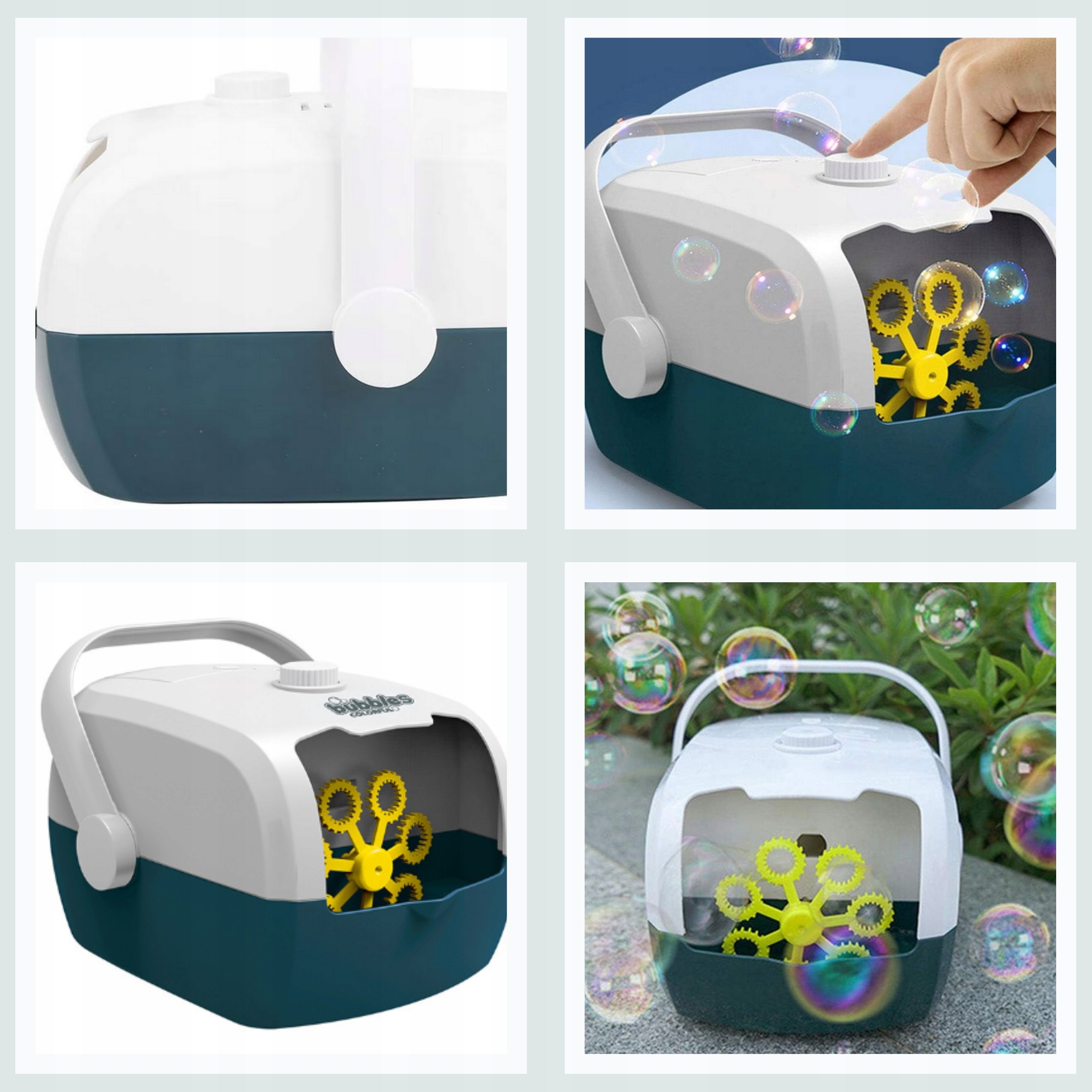 Masina automata de baloane cu lichid inclus – Portabila, distractie instant, mii de bule pentru copii si petreceri - imagine 6
