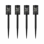 Set 4 Lampi Solare LED Gradina | 3000K Lumina Calda | Senzor Automat | IP65 | 32 cm