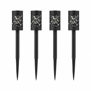 Set 4 Lampi Solare LED Gradina | 3000K Lumina Calda | Senzor Automat | IP65 | 32 cm