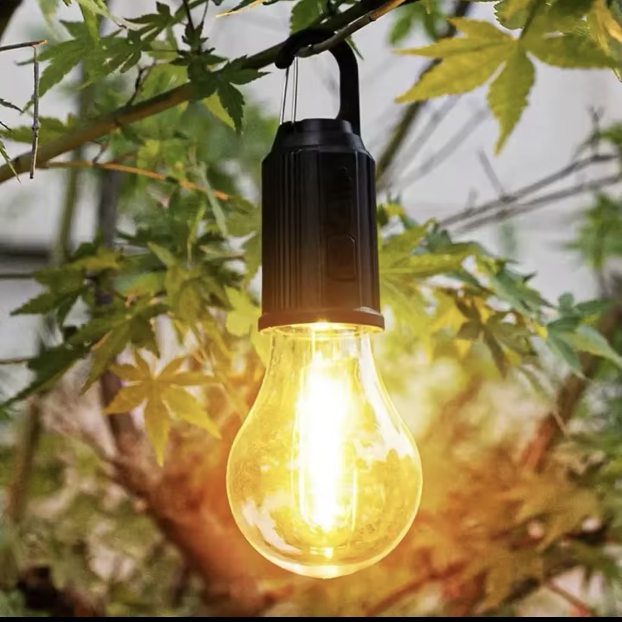 PROMO 1+1 Bec Portabil, Incărcare Solară și Cablu USB, Rezistent la Apă, Inel de agățare - imagine 4