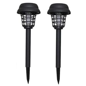 Set 2 lampi solare anti tantari LED UV – Lampa solara cu protectie eficienta, autonomie 10 ore, iluminare gradina si terasa
