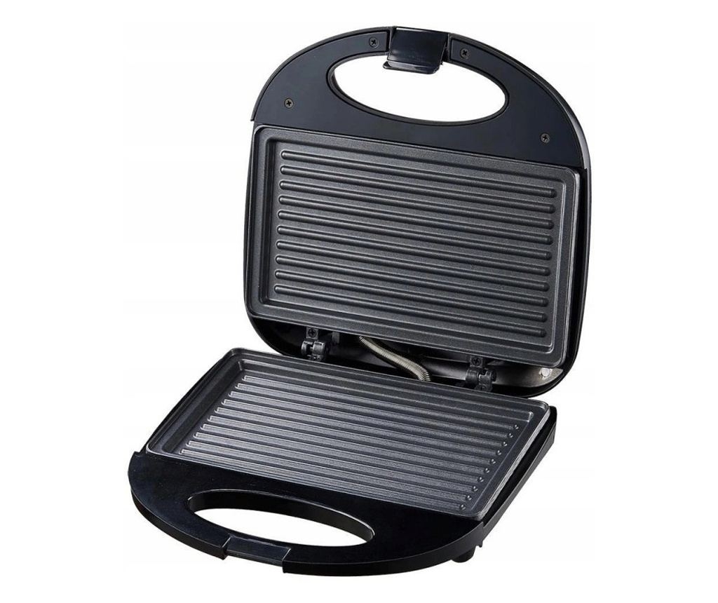 Sandwich Maker 700W | Placi Antiaderente | Indicator LED | Depozitare Verticala + Cablu | Blocare | Protectie Supraincalzire | 0.9kg | Negru - imagine 3