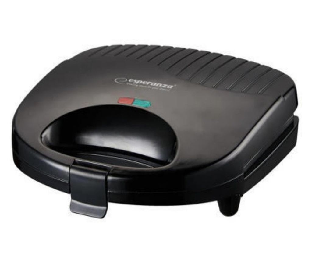 Sandwich Maker 700W | Placi Antiaderente | Indicator LED | Depozitare Verticala + Cablu | Blocare | Protectie Supraincalzire | 0.9kg | Negru - imagine 4
