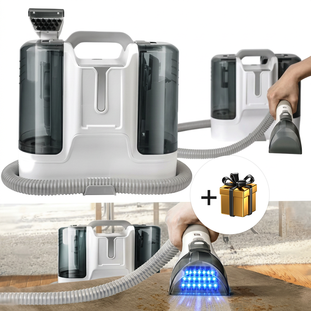 Aparat De Curatat Tapiterie Si Canapele | Aspirator Umed Si Uscat 450W | Curatare Covoare, Textile Si Interior Auto | Rezervoare Separate