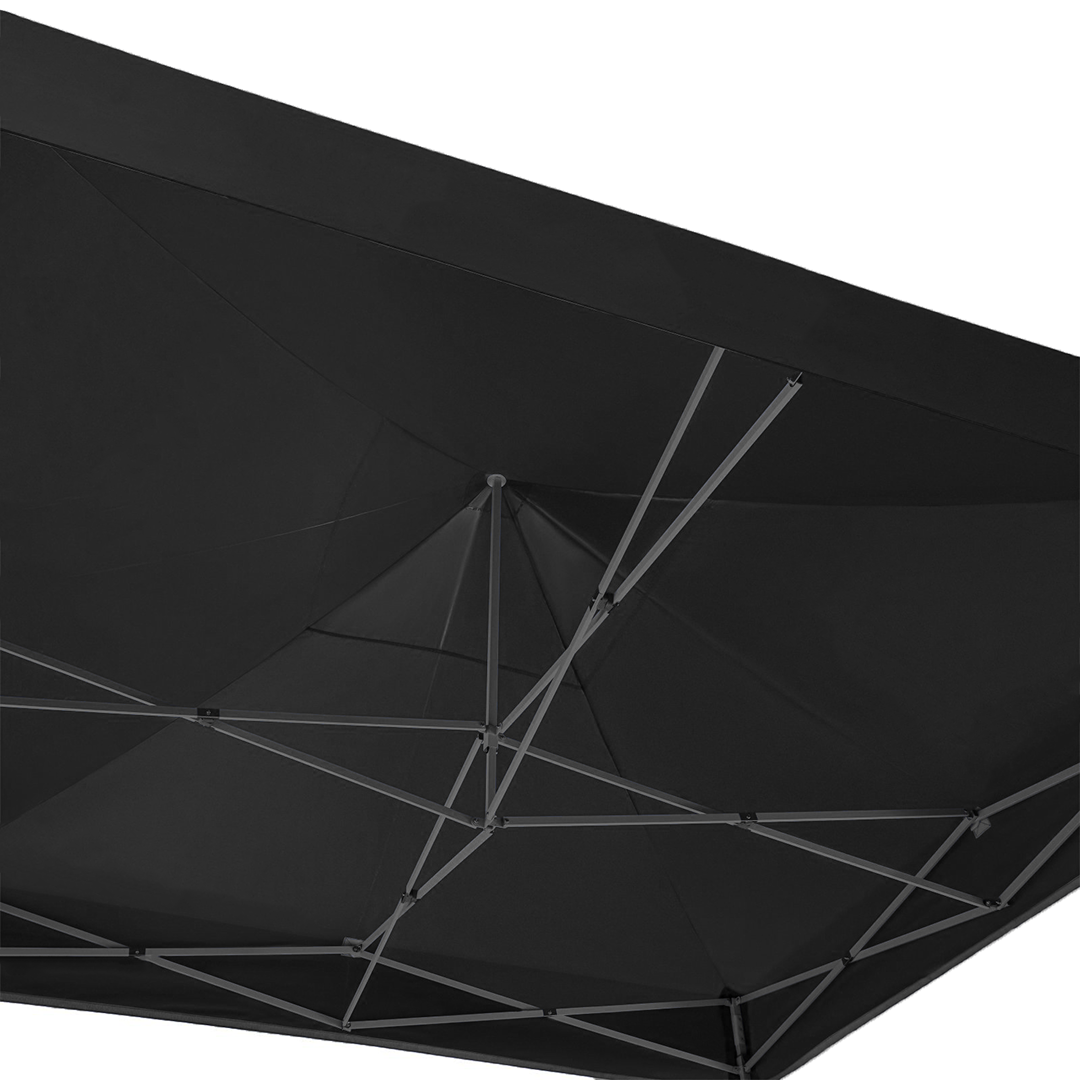 Cort Pavilion Pliabil 3x3m | Structura Metalica Ranforsata | Prelata Impermeabila UV | Sistem Acordeon | Inaltime Reglabila | Albastru, Rosu sau Negru - imagine 3