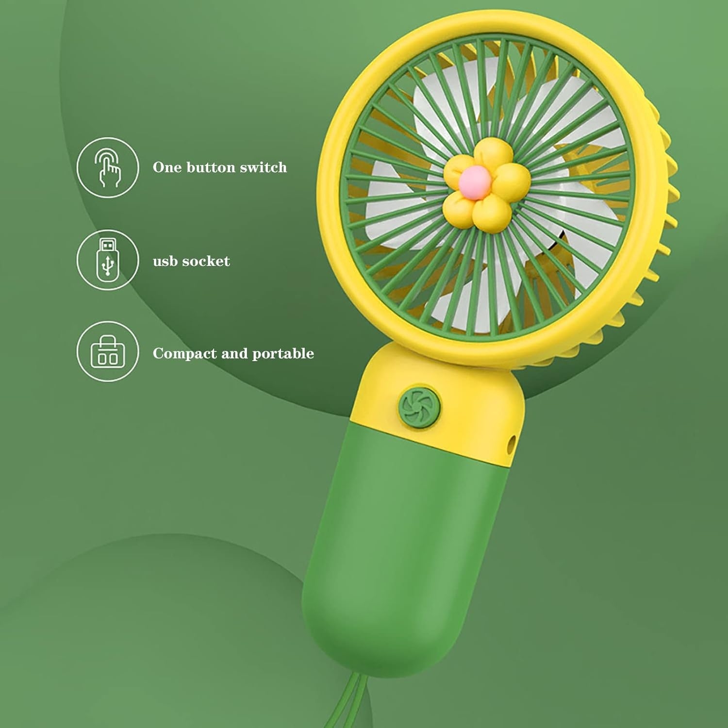 PROMOTIE 1+1 Gratis Mini ventilator portabil, Reincarcabil prin USB - imagine 3