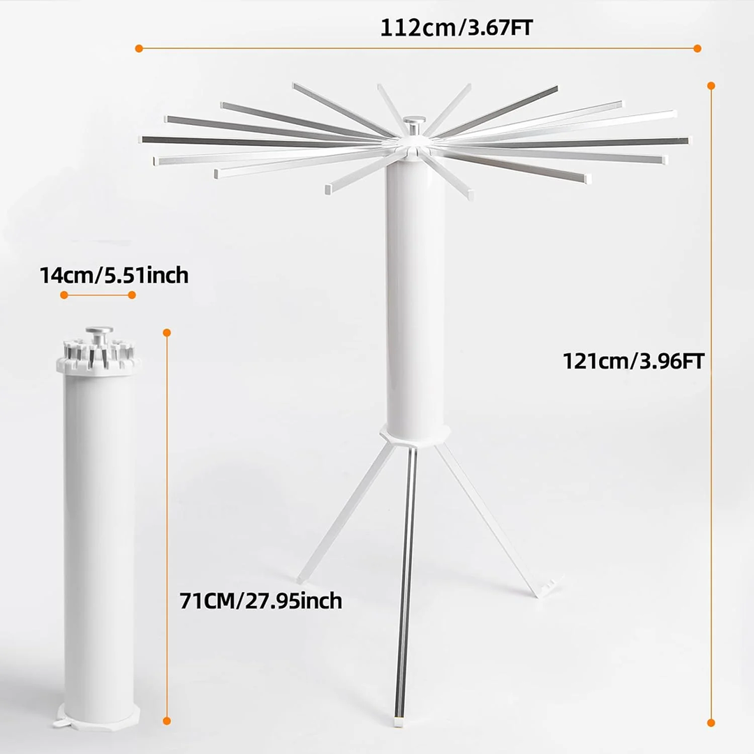 Uscator de Haine Vertical Tip Caracatita | Pliabil | 16 Brate | 80cm | Interior si Exterior | Cadou Surpriza Inclus - imagine 3