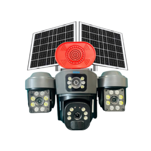 Camera Supraveghere Exterioara 4G SIM | 12MP 3 Obiective PTZ | Panou Solar 16W | 355° Pan 90° Tilt | Night Vision | Detectie Miscare | Alarma si Audio Bidirectional