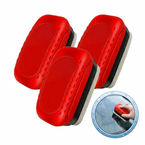 Set 3x Burete Auto Multifuncțional pentru Curățarea Parbrizului | Eliminare Peliculă Ulei | Rezervor Integrat Soluție Curățare | Vizibilitate Maximă