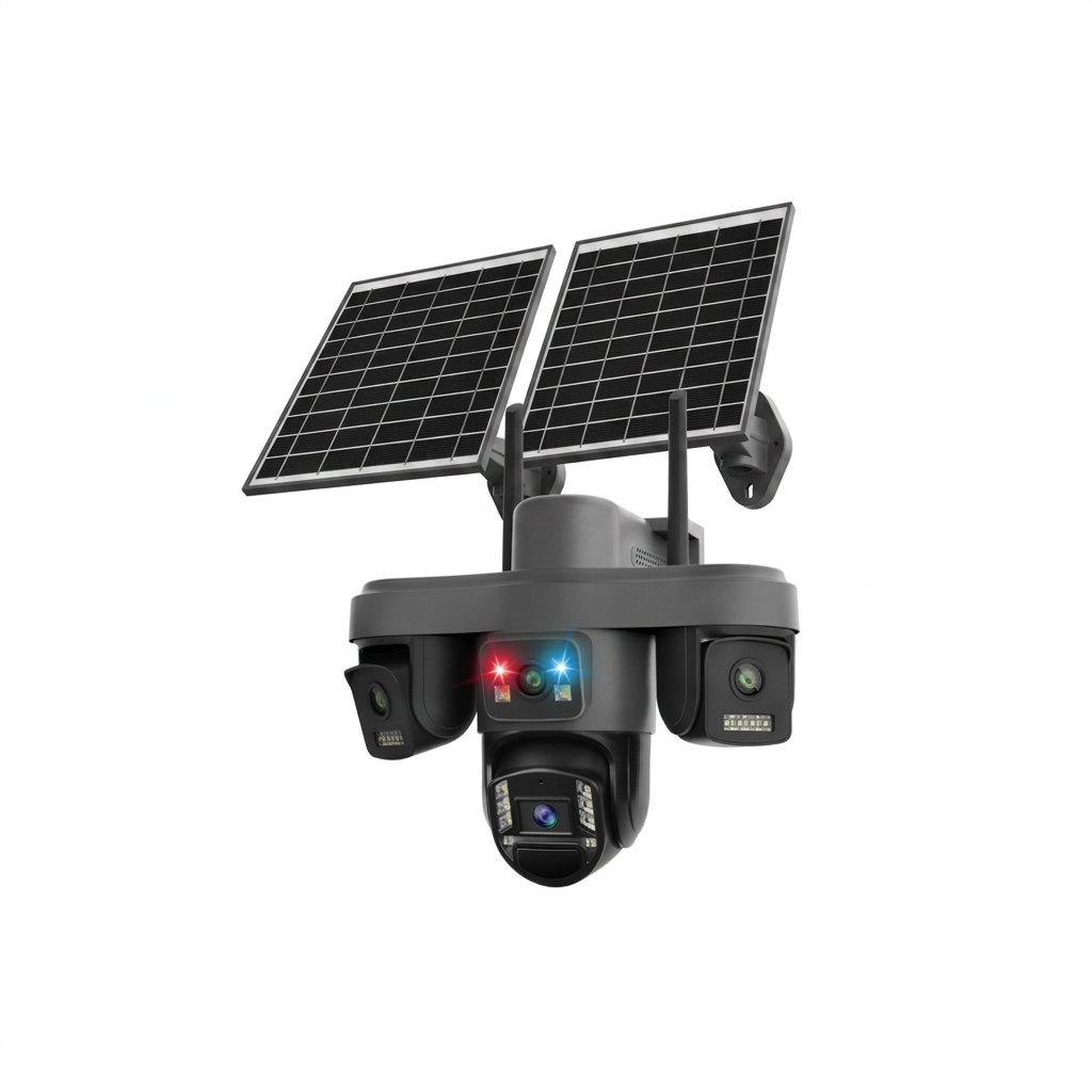 Camera Supraveghere 4G | 4 Camere Integrate 12MP Ultra HD | Card 32GB Cadou | Panouri Solare Duble | IP66 | Vedere Nocturna