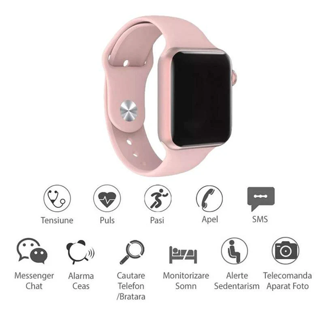 Smartwatch I7 Pro Max | Ecran 1.80" | Apeluri Microfon Difuzor | Ritm Cardiac Somn Tensiune | 4 Stiluri Meniu | + Card Memorie 32gb - imagine 2