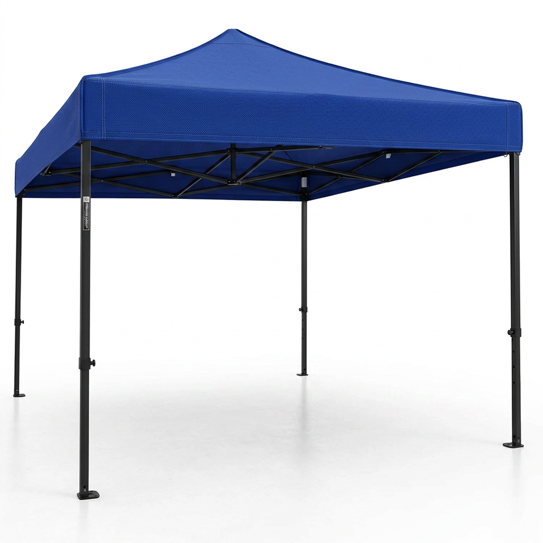 Cort Pavilion Pliabil 3x3m | Structura Metalica Ranforsata | Prelata Impermeabila UV | Sistem Acordeon | Inaltime Reglabila | Albastru, Rosu sau Negru - imagine 4