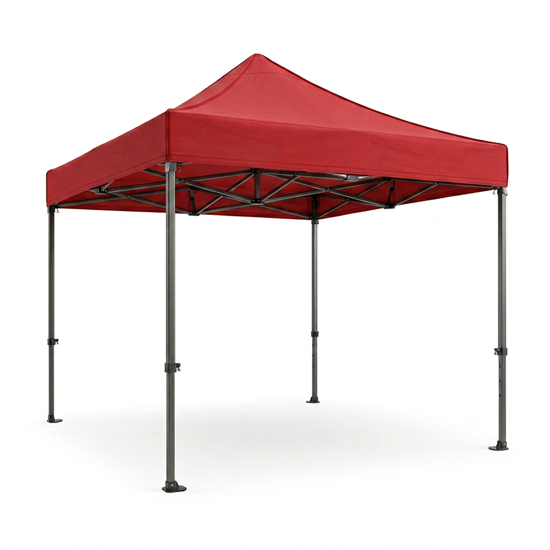 Cort Pavilion Pliabil 3x3m | Structura Metalica Ranforsata | Prelata Impermeabila UV | Sistem Acordeon | Inaltime Reglabila | Albastru, Rosu sau Negru - imagine 5