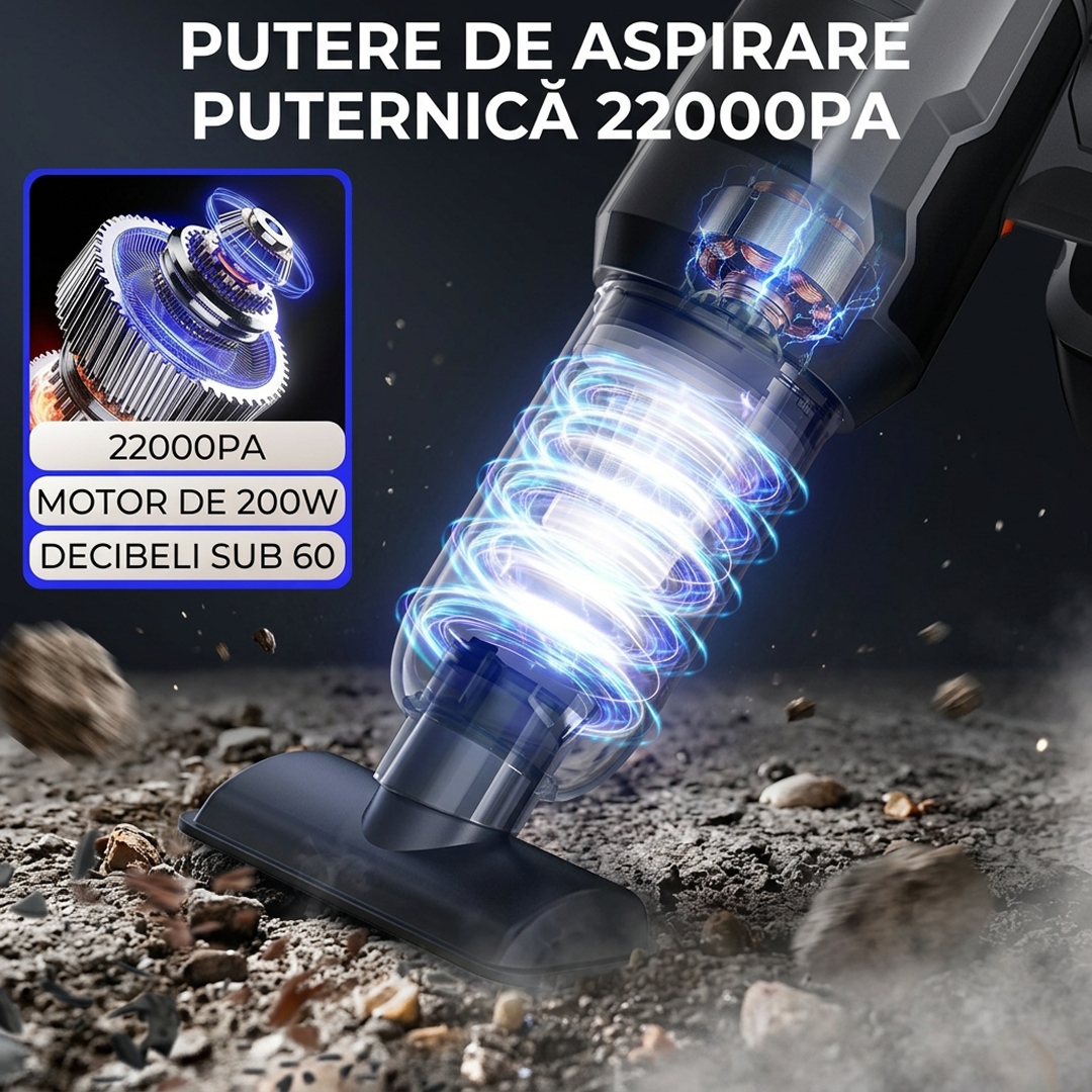 Aspirator Vertical Si Portabil 5 In 1 | Fara Fir | Putere Mare De Aspirare | Casa Si Auto | Cadou Surpriza - imagine 6