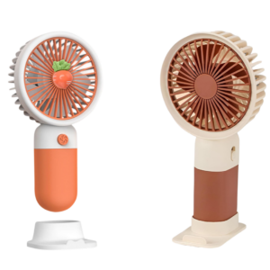 Pachet 1+1 Ventilator Mini Portabil | Mana si Birou | Baterie Incorporata | Incarcare USB