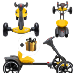Kart Electric Copii 3-8 Ani | Motor 24V 8km/h | Roti EVA | Audio MP3 Claxon | Marsarier | 90 Min Autonomie | Galben | Cadou Surpriza