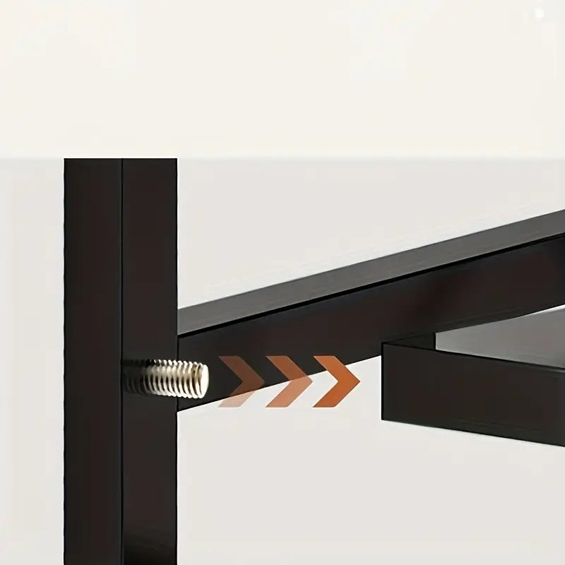 Suport Extensibil Cuptor Microunde 2 Niveluri | Reglabil 40-64x45x36.5cm | 3 Carlige | Suporta 25kg | Otel Carbon Anti-Rugina | Ventuze Anti-Alunecare - imagine 6