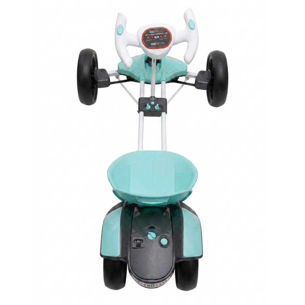 Kart Electric Copii 3-8 Ani | Motor 24V 8km/h | Roti EVA | Audio MP3 Claxon | Marsarier | 90 Min Autonomie | Verde + Cadou surpriza - imagine 3