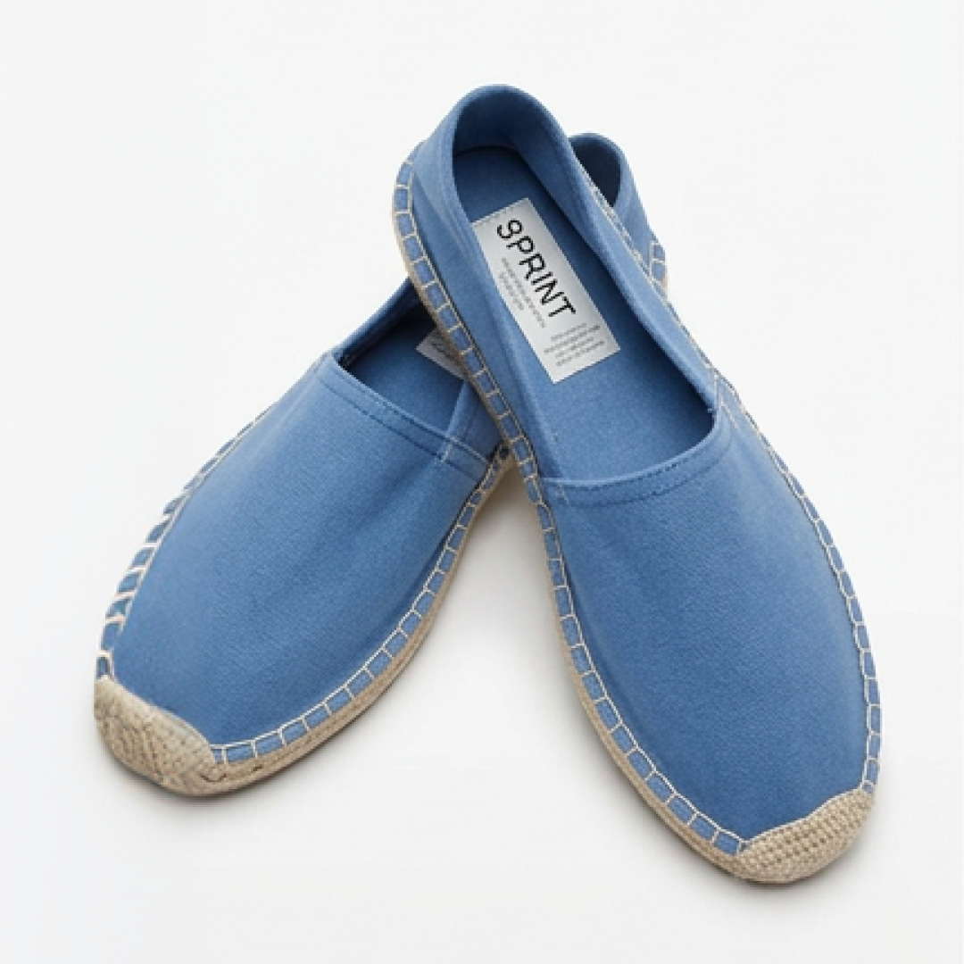 1+1 Promo Espadrile Plate | Panza Bumbac + Talpa Pluta si Iuta | Slip-On | 3 Culori: Roz, Albastru Deschis, Verde Deschis | Marimi 36-41 - imagine 4