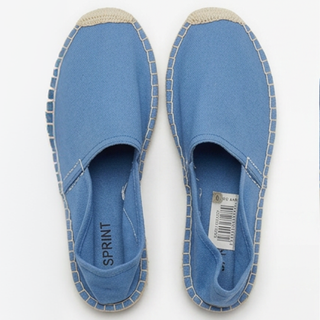 1+1 Promo Espadrile Plate | Panza Bumbac + Talpa Pluta si Iuta | Slip-On | 3 Culori: Roz, Albastru Deschis, Verde Deschis | Marimi 36-41 - imagine 5