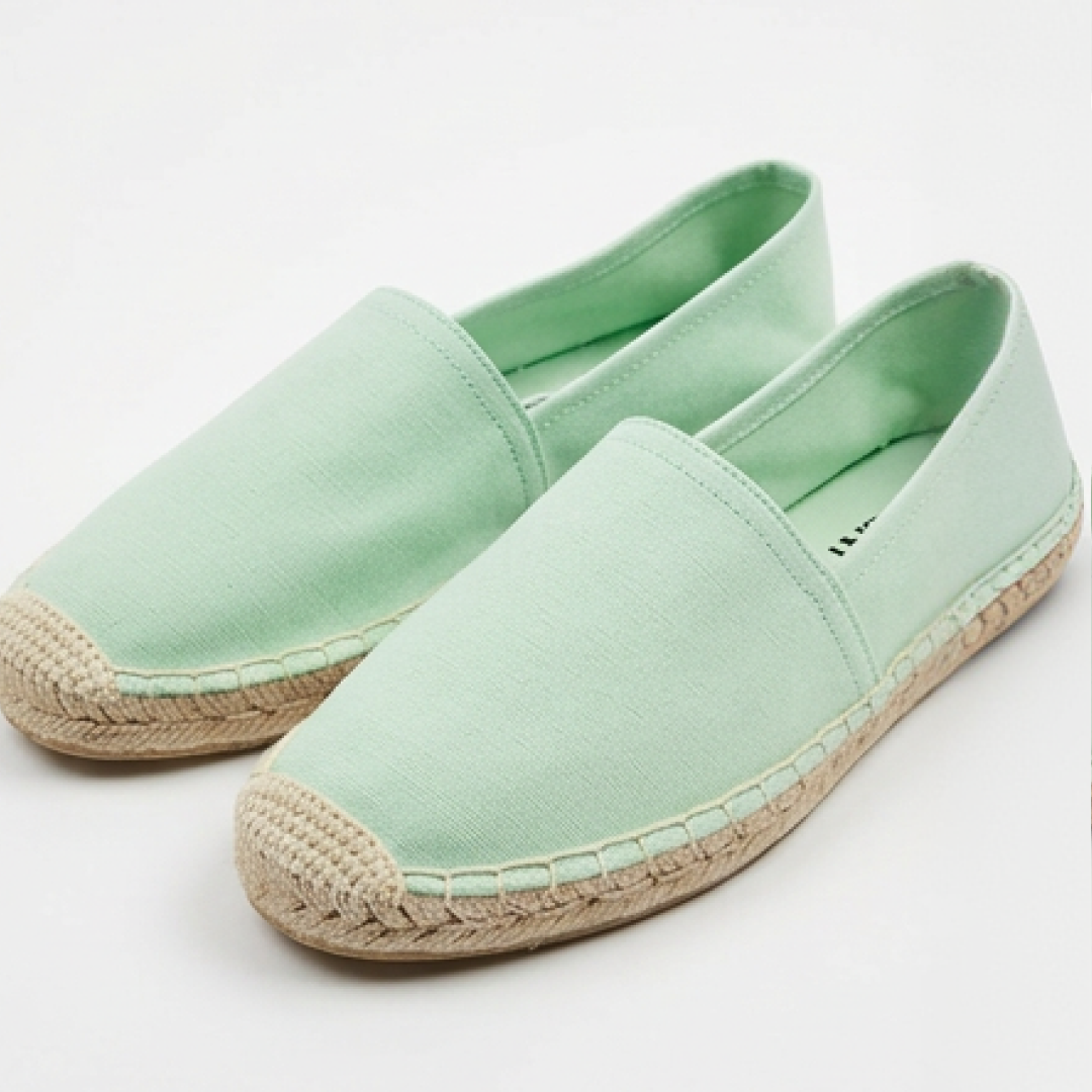 1+1 Promo Espadrile Plate | Panza Bumbac + Talpa Pluta si Iuta | Slip-On | 3 Culori: Roz, Albastru Deschis, Verde Deschis | Marimi 36-41 - imagine 11