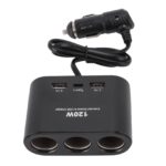 Incarcator/Adaptor Auto USB 120W | 3 Porturi USB | DC 12-24V | Material ABS Rezistent la Socuri | Incarcare Rapida in Masina