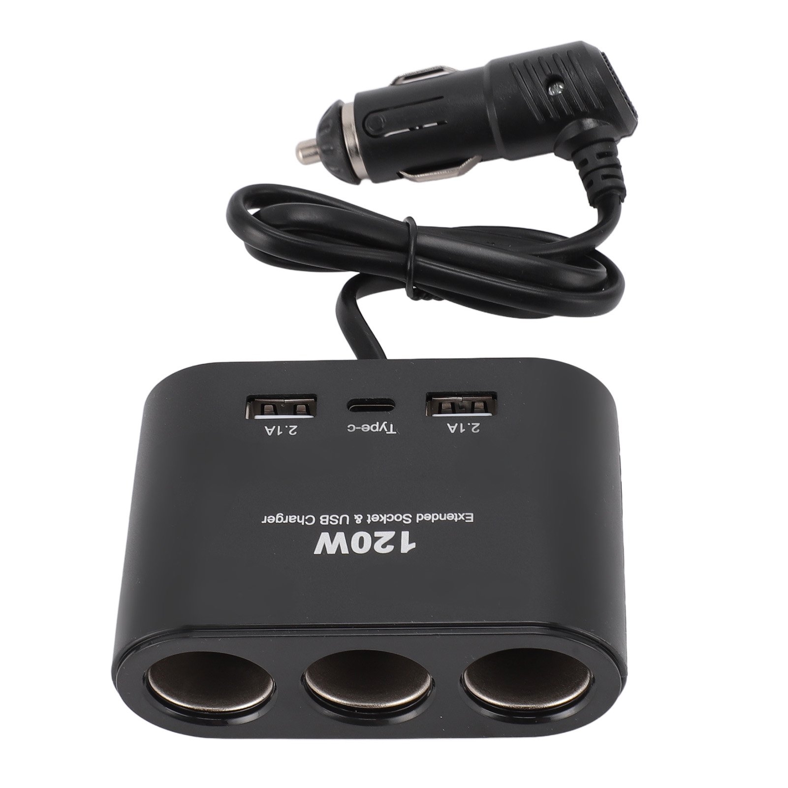 Incarcator/Adaptor Auto USB 120W | 3 Porturi USB | DC 12-24V | Material ABS Rezistent la Socuri | Incarcare Rapida in Masina