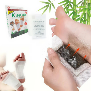 100 Plasturi Kinoki Detox | Ingrediente Naturale din Plante si Minerale | Aplicare pe Talpi | Utilizare Nocturna | Bunastare Generala