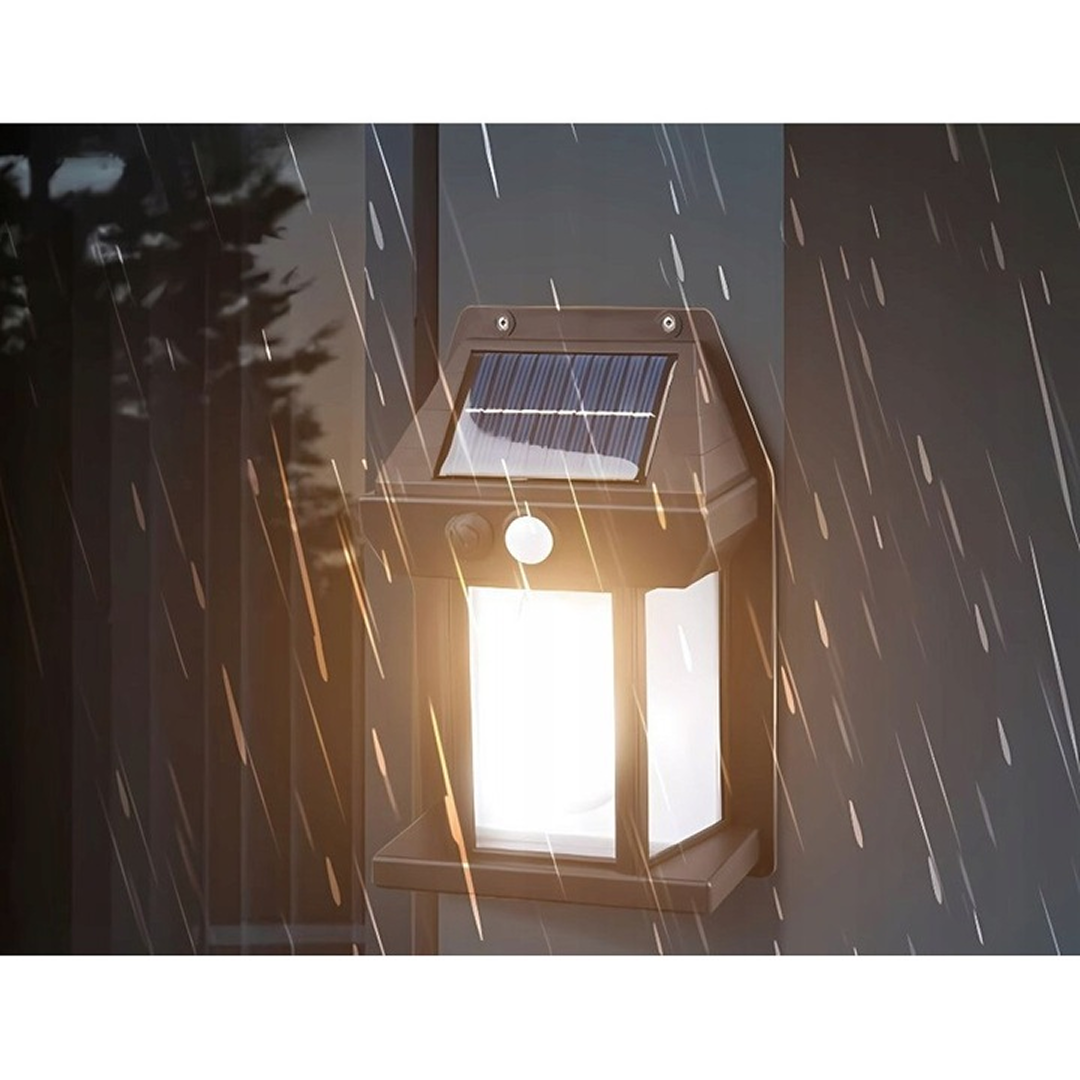 Lampa Solara de Perete LED | Design Felinar Exterior | Senzor Miscare si Crepuscul | IP65 | 12x57x17cm | Negru | Gradina Terasa - imagine 8