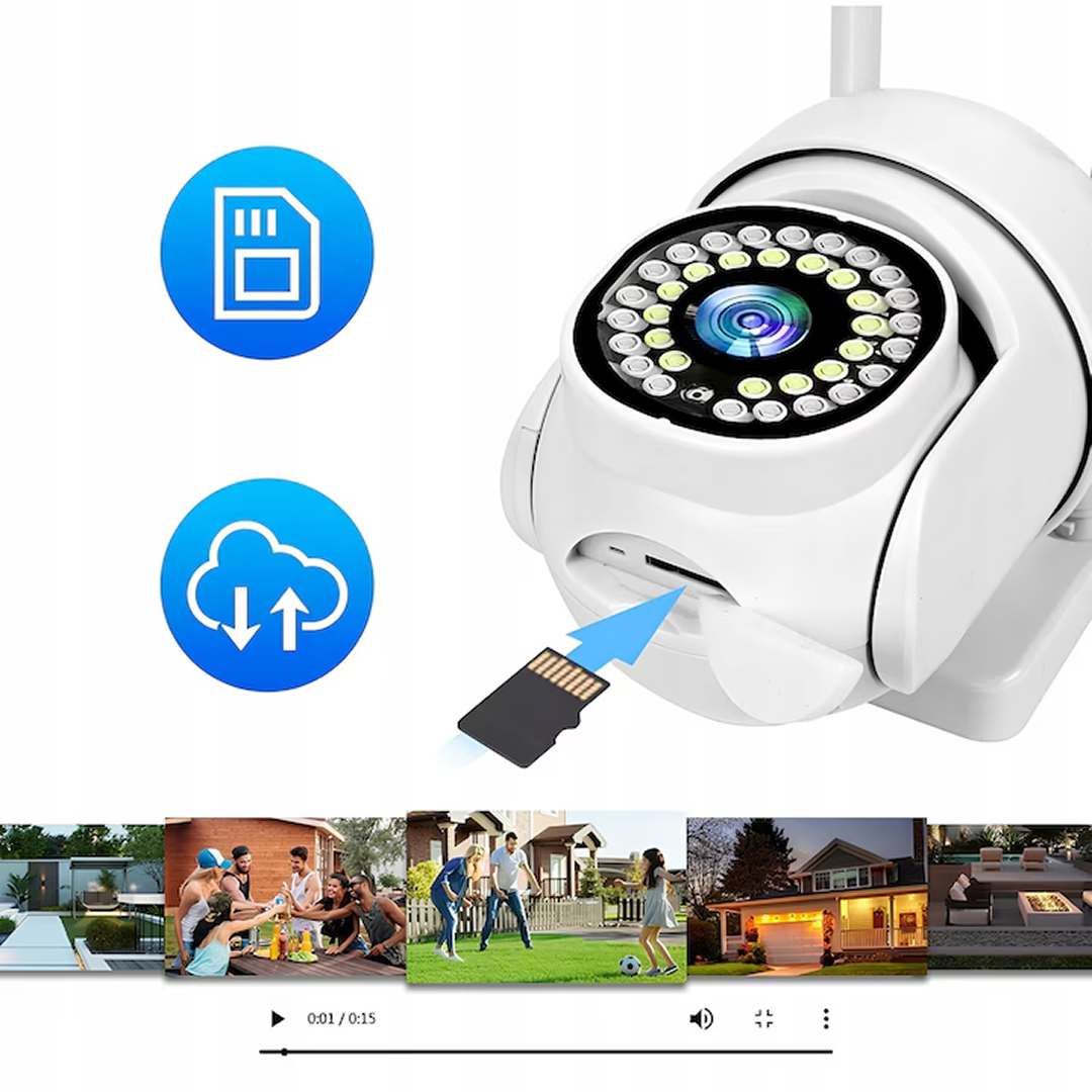Camera De Supraveghere WiFi 1080P | Rotatie 355° | Audio Bidirectional | Vedere Nocturna | Detectare Miscare - imagine 6