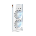 Ventilator Birou Portabil cu Umidificare prin Pulverizare | 2 Capete Oscilante | 3 Viteze | 3000mAh 36W | 37x9x16.5cm
