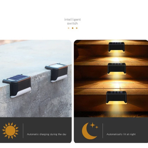 Set 8 lampi solare pentru trepte, culoare negru - imagine 6