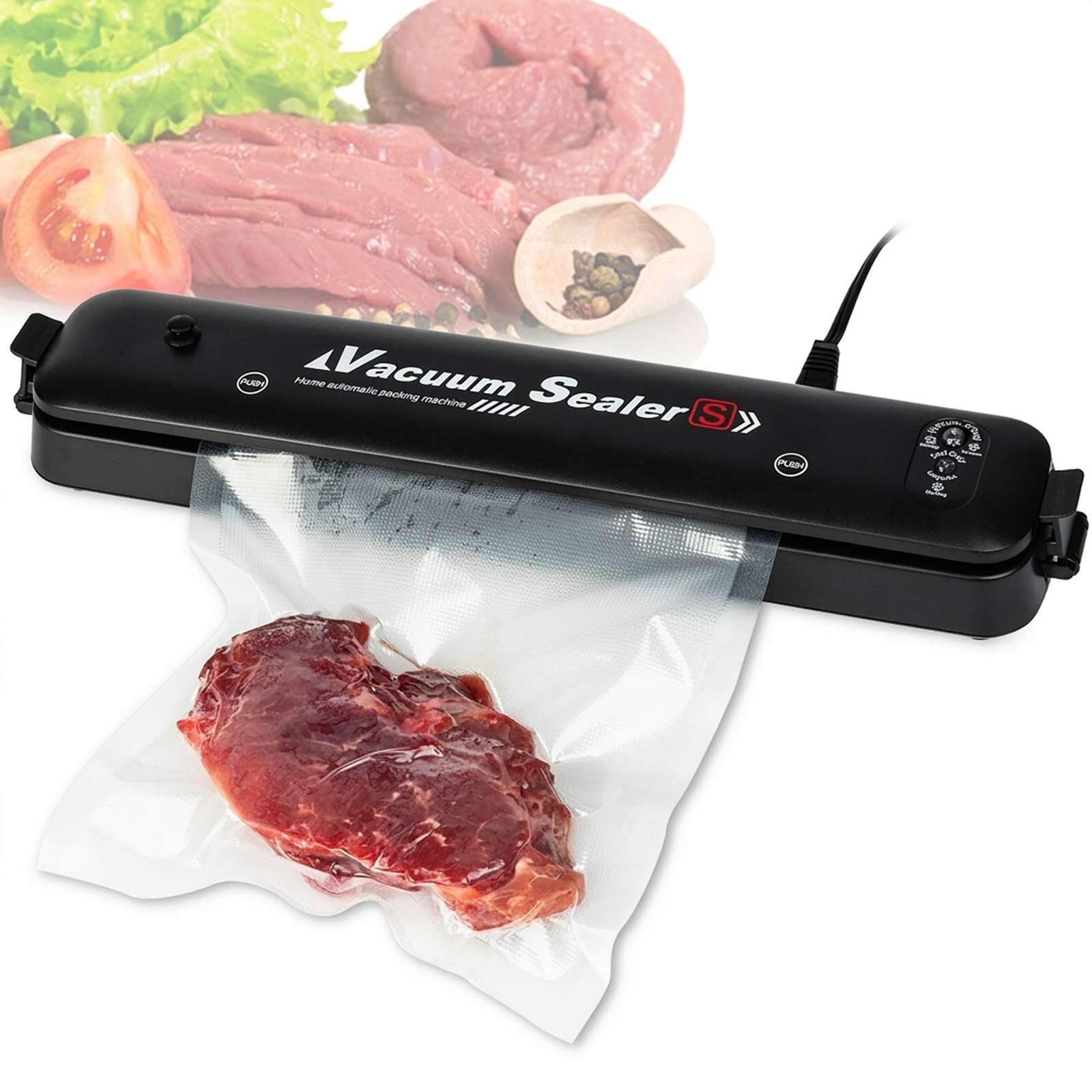 Aparat de Sigilat si Vidat Alimente | 220V 90W | Mod Automat si Manual | Indicator LED | Alimente Uscate si Umede | Compact Portabil - imagine 4